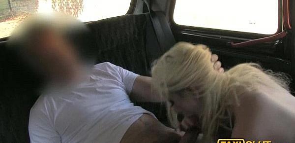  Huge boobs blonde amateur Valerie fucked a driver in his cab